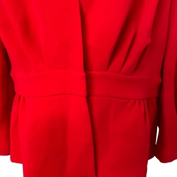 𝅺halogen Peplum Red Jacket Women's Size M - Picture 5 of 10